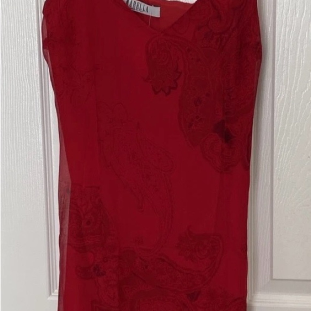 Marella red silk dress